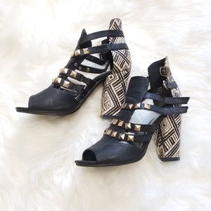 Tribal Caged Heels